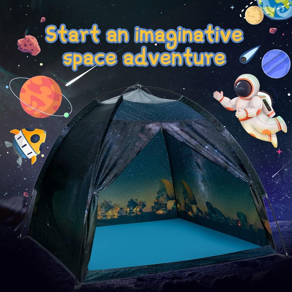 Kids Play Tent-61”x61”x45”Imaginative Play Popup Tent Space World Tent for Kids Indoor/Outdoor Fun-Kids Galaxy Dome Tent Playhouse for Boys and Girls,Perfect Kid’s Gift…