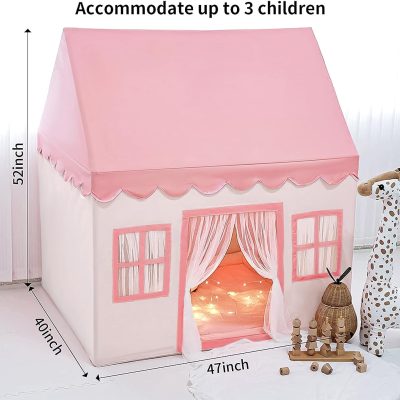 Play Tent with Mat, Kids Tent Playhouse for Kids Indoor Playhouse Large for Girls Tent Baby Tent Kids Play Tent Bed Tent for Toddler