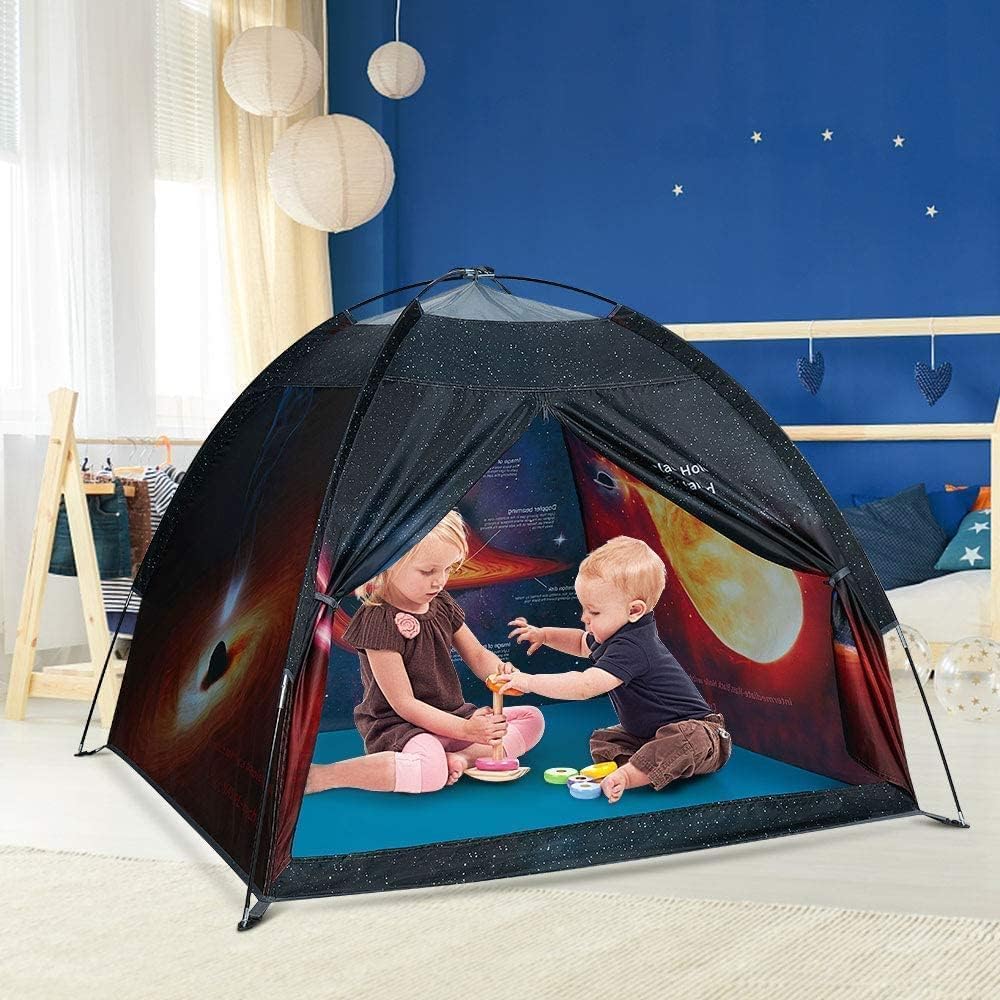 Kids Play Tent-61”x61”x45”Imaginative Play Popup Tent Space World Tent for Kids Indoor/Outdoor Fun-Kids Galaxy Dome Tent Playhouse for Boys and Girls,Perfect Kid’s Gift…