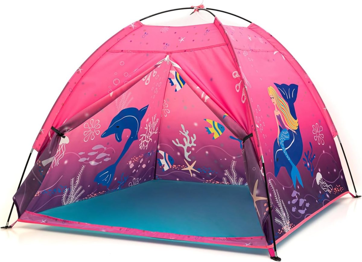 Undersea World Kids Play Tent Undersea World Tent for Kids, Kids Play Tent Foldable Pop Up Kids Tent Indoor Outdoor Party Undersea World Playhouse Tent Toy for Boys Girls-47 * 47 * 41 (Blue)