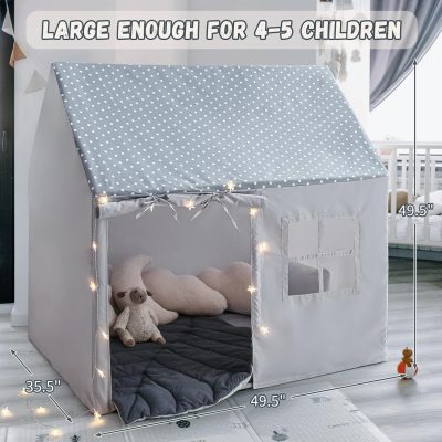 Kids Tent Indoor & Outdoor Toddler Tent Kids Play Tent Large Kids Playhouse Tent Toys with Pennant Banners
