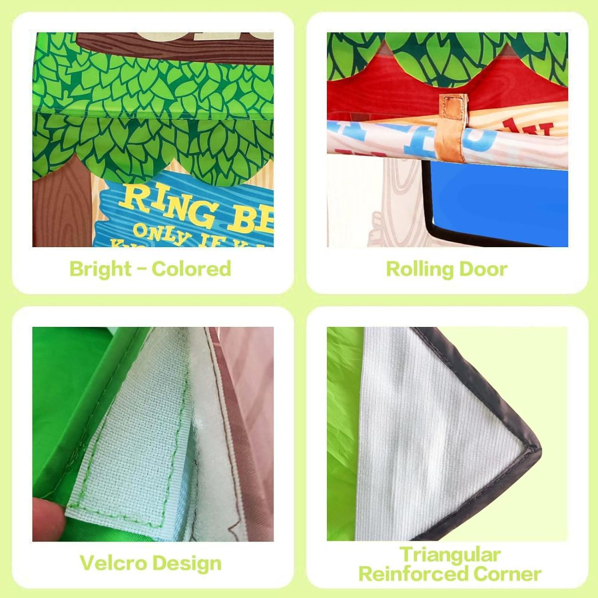 Kids Play Tent Indoor: Clubhouse Tent for Kids with Roll-up Door and Windows for Outdoor Games - Boys Tent Playhouse Toddlers Toys Tent for Birthday Gifts