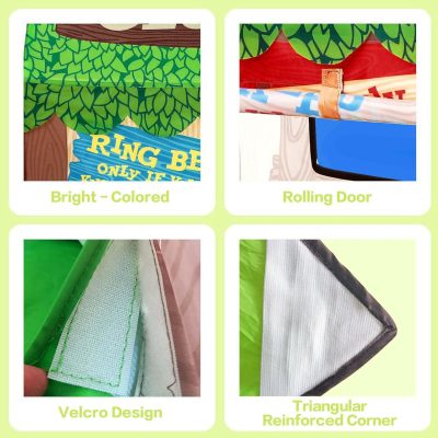 Kids Play Tent Indoor: Clubhouse Tent for Kids with Roll-up Door and Windows for Outdoor Games - Boys Tent Playhouse Toddlers Toys Tent for Birthday Gifts