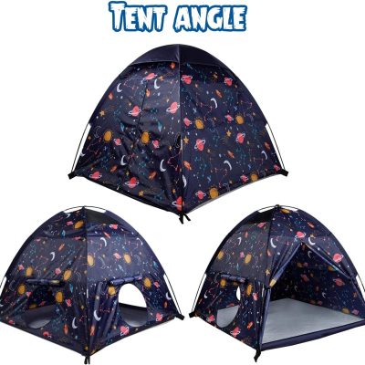 Kids Play Tent & Playhouse-60”x60”x47” Kids Pop Up Tent Children Camping Playhouse Indoor Outdoor Play Tents for Boys Girls Large Space Kids Tents with Rainfly Perfect Kid’s Gift
