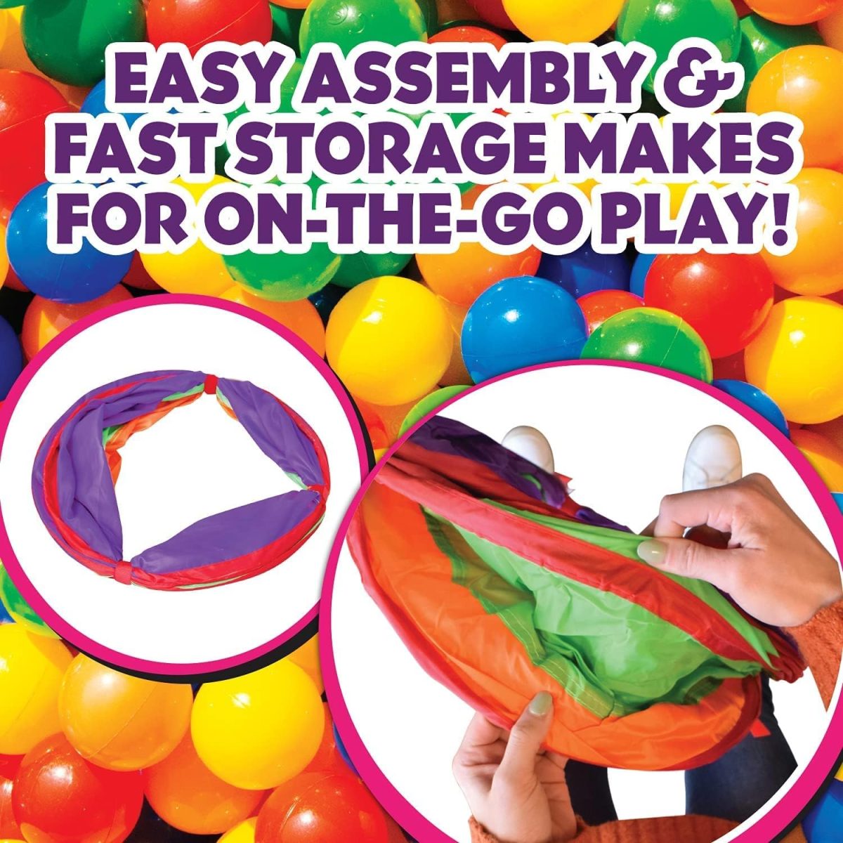 Kids Play Tunnel Tent for Toddlers, Colorful Pop Up Crawl Tunnel Toy for Baby or Pet, Collapsible Gift for Boy and Girl 6 Foot Play Tunnel Indoor and Outdoor Game