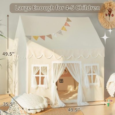 Play Tent with Mat, Kids Tent Playhouse for Kids Indoor Playhouse Large for Girls Tent Baby Tent Kids Play Tent Bed Tent for Toddler