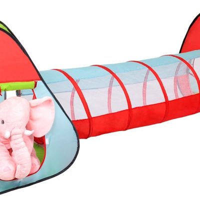 71sTe_0DmYL._AC_SL1500 Kids Tent, Cube, and Tunnel- Pop Up Girls and Boys Playhouse Hut for Indoor/Outdoor, Colorful Playroom Toy- Foldable with Carrying Bag