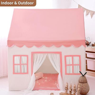 Play Tent with Mat, Kids Tent Playhouse for Kids Indoor Playhouse Large for Girls Tent Baby Tent Kids Play Tent Bed Tent for Toddler