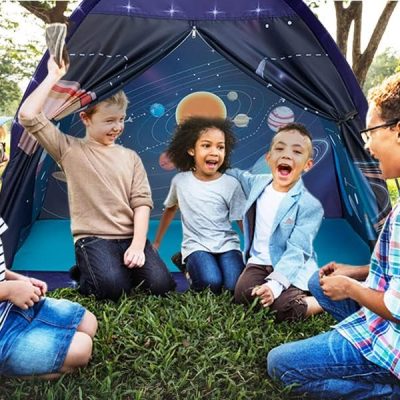 Kids Play Tent-61”x61”x45”Imaginative Play Popup Tent Space World Tent for Kids Indoor/Outdoor Fun-Kids Galaxy Dome Tent Playhouse for Boys and Girls,Perfect Kid’s Gift…