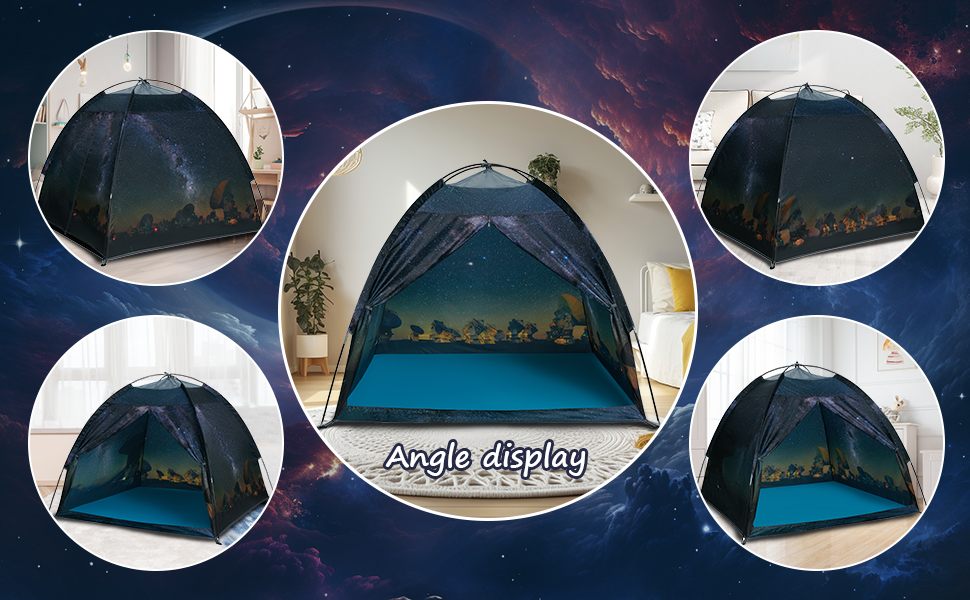 Imaginative Play Popup Tent Space World Tent for Kids Indoor/Outdoor Fun