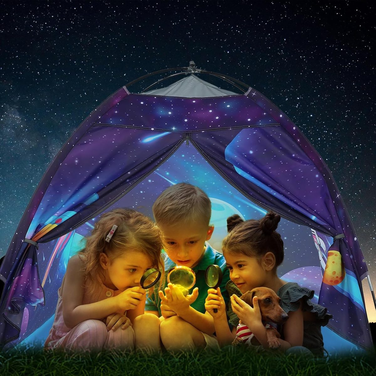 Undersea World Kids Play Tent Undersea World Tent for Kids, Kids Play Tent Foldable Pop Up Kids Tent Indoor Outdoor Party Undersea World Playhouse Tent Toy for Boys Girls-47 * 47 * 41 (Blue)