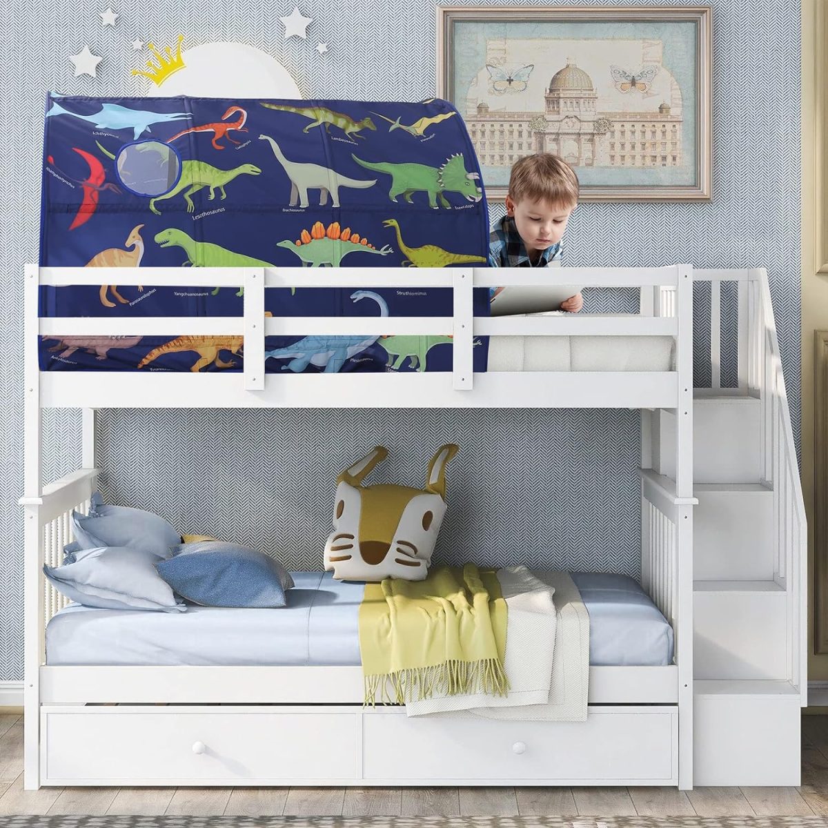 Bed Tent for Kids Lucky Castle Toddler Bed Tent Foldable Game House for Children Play Tents for Girls Boys Sleeping Canopy Playhouse