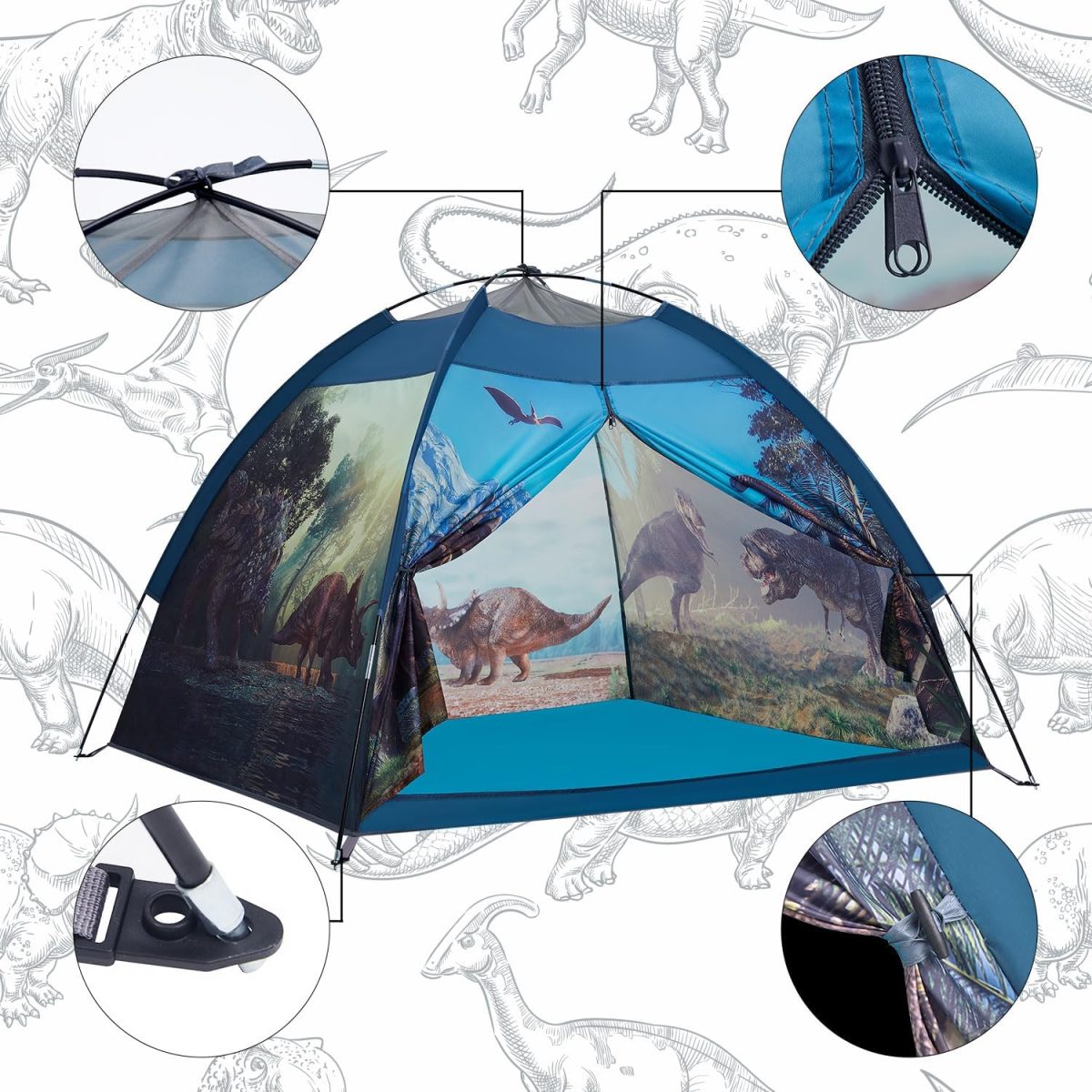 Kids Play Tent-61”x61”x45”Imaginative Play Popup Tent Space World Tent for Kids Indoor/Outdoor Fun-Kids Galaxy Dome Tent Playhouse for Boys and Girls,Perfect Kid’s Gift…