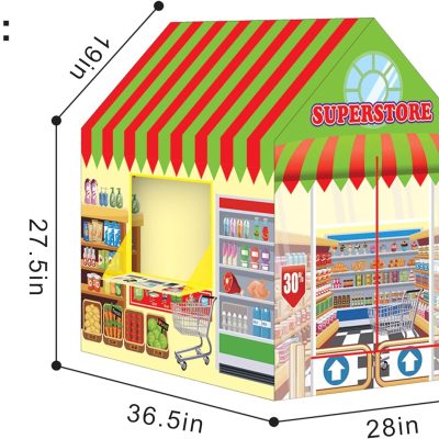 Supermarket Playhouse Kids Play Tent for Boys & Girls Indoor Outdoor Toy