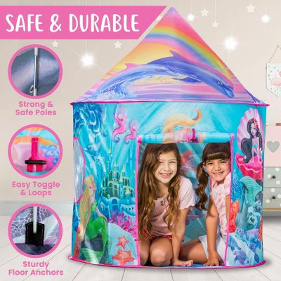 Unicorn Sparkle Play Tent with Magical Unicorn Sounds - Captivating Pop Up Tent for Girls - Perfect for Indoor & Outdoor Play