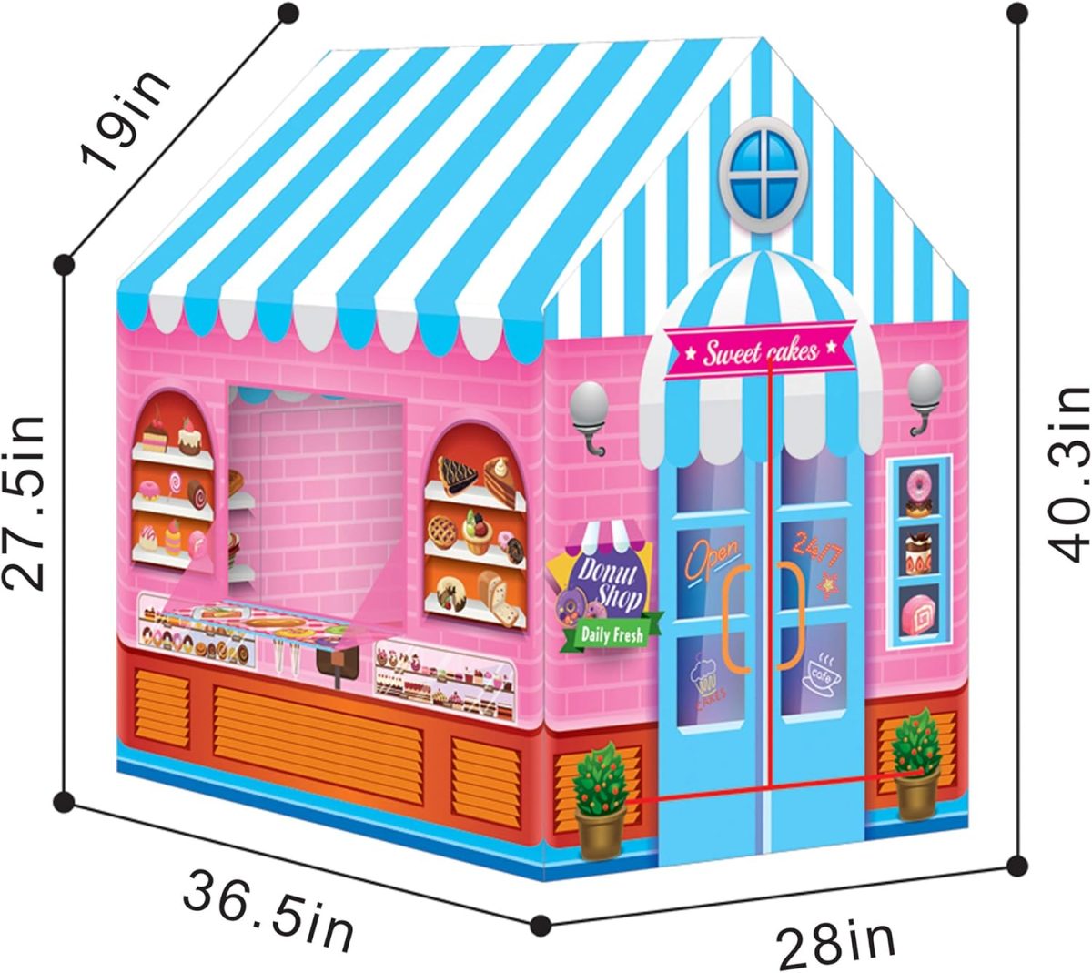 Supermarket Playhouse Kids Play Tent for Boys & Girls Indoor Outdoor Toy