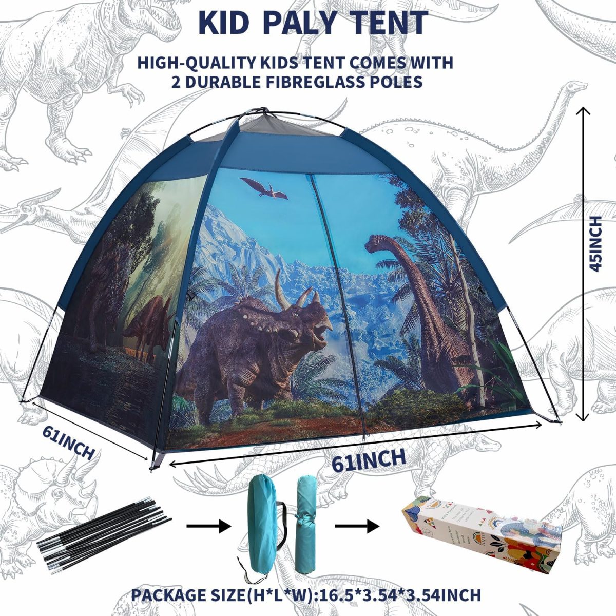 Kids Play Tent-61”x61”x45”Imaginative Play Popup Tent Space World Tent for Kids Indoor/Outdoor Fun-Kids Galaxy Dome Tent Playhouse for Boys and Girls,Perfect Kid’s Gift…
