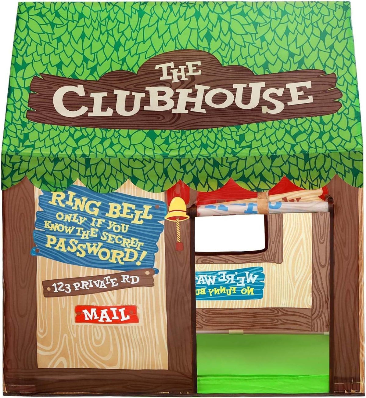 Kids Play Tent Indoor: Clubhouse Tent for Kids with Roll-up Door and Windows for Outdoor Games - Boys Tent Playhouse Toddlers Toys Tent for Birthday Gifts