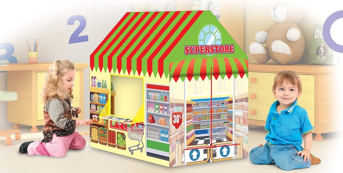Supermarket Playhouse Kids Play Tent for Boys & Girls Indoor Outdoor Toy