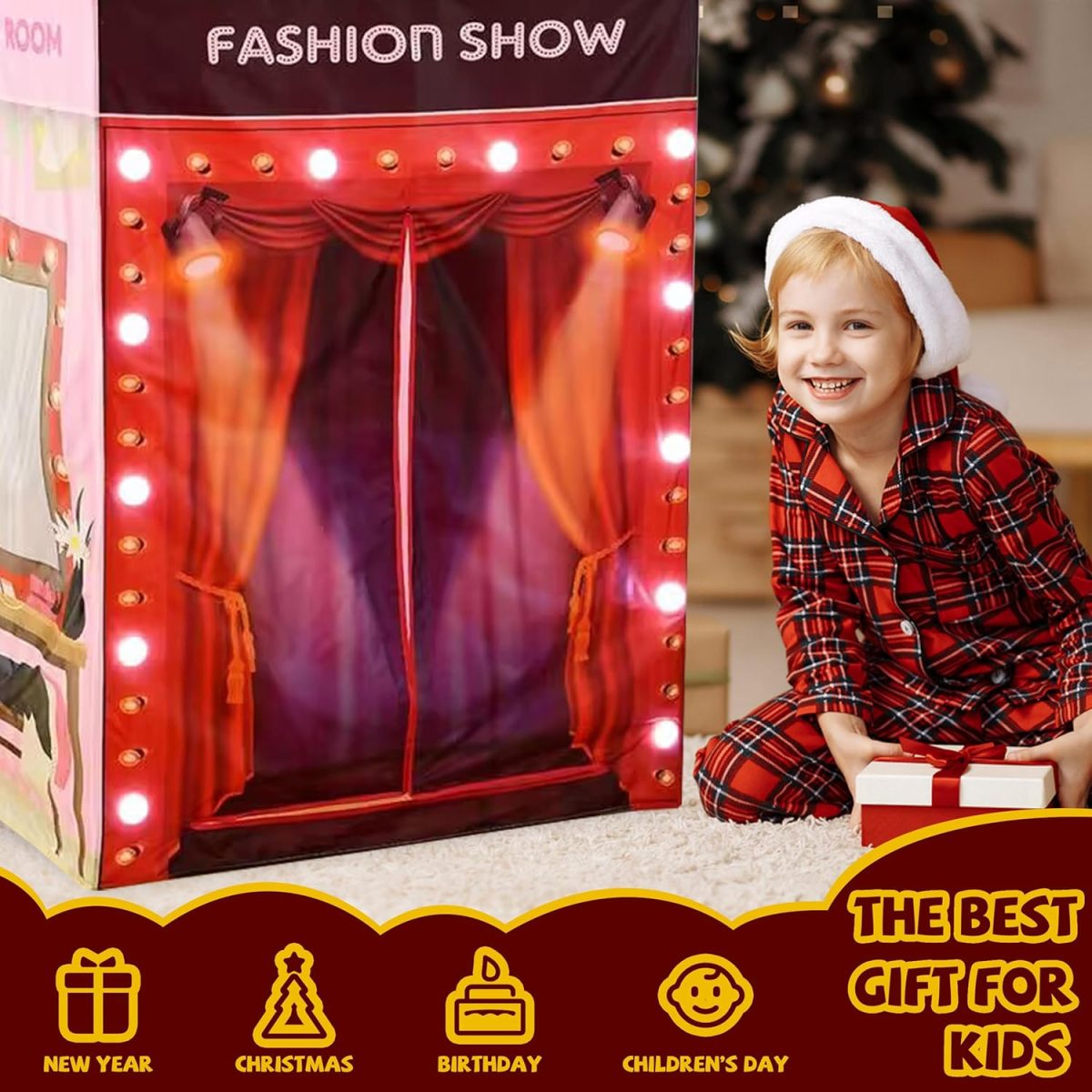 Unicorn Play Tent Kids Tent Girls & Boys, Princess Castle Tent Pretend Playhouse for Children Indoor and Outdoor Fun, Foldable Playhouse Toy Gift