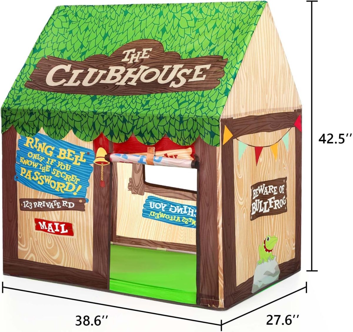 Kids Play Tent Indoor: Clubhouse Tent for Kids with Roll-up Door and Windows for Outdoor Games - Boys Tent Playhouse Toddlers Toys Tent for Birthday Gifts