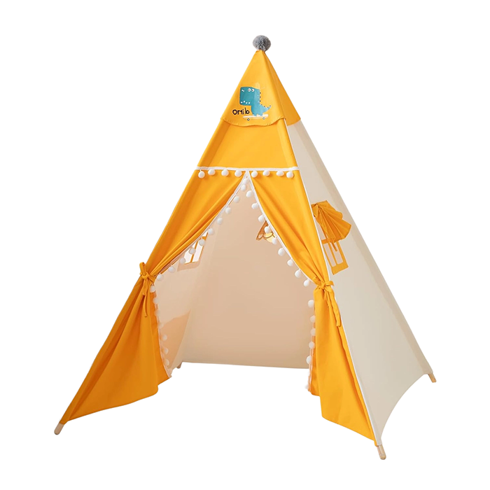 Teepee Tent for Kids，Kids Play Tent Indoor Outdoor Indian Tents Boys Girls Playhouse Cotton Canvas Tipi with Carry Bag