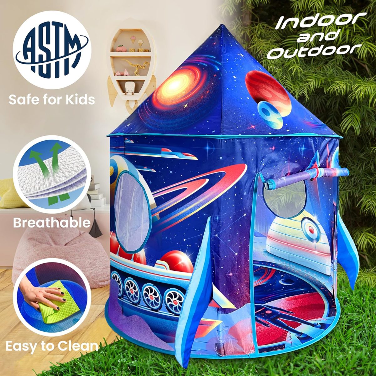 Dinosaur Discovery Play Tent with Roar Button - Extraordinary Pop Up Tent for Boys & Girls - Perfect for Indoor & Outdoor Adventures