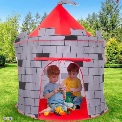 Kids Play Tent Knight Castle - Portable Kids Tent - Kids Pop Up Tent Foldable Into Carrying Bag - Childrens Play for Indoor & Outdoor Use - Kids Playhouse Best Gift for Boys & Girls