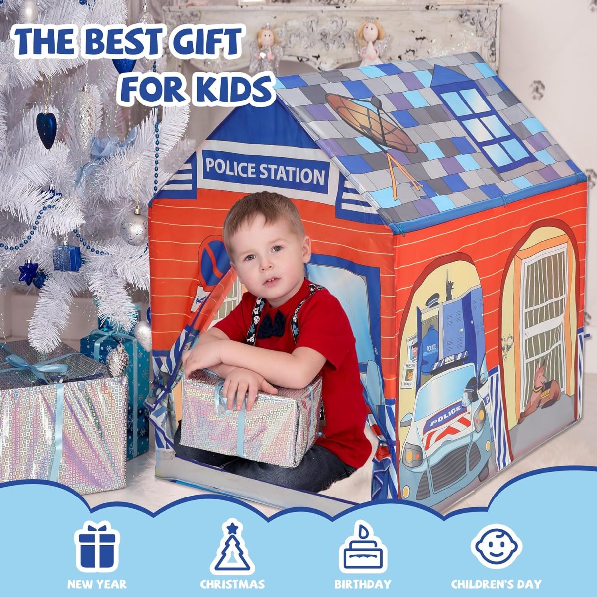Unicorn Play Tent Kids Tent Girls & Boys, Princess Castle Tent Pretend Playhouse for Children Indoor and Outdoor Fun, Foldable Playhouse Toy Gift