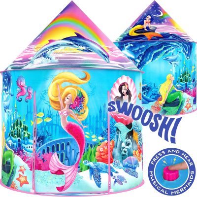 Unicorn Sparkle Play Tent with Magical Unicorn Sounds - Captivating Pop Up Tent for Girls - Perfect for Indoor & Outdoor Play