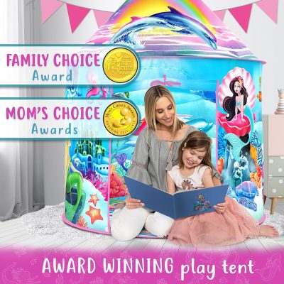 Unicorn Sparkle Play Tent with Magical Unicorn Sounds - Captivating Pop Up Tent for Girls - Perfect for Indoor & Outdoor Play