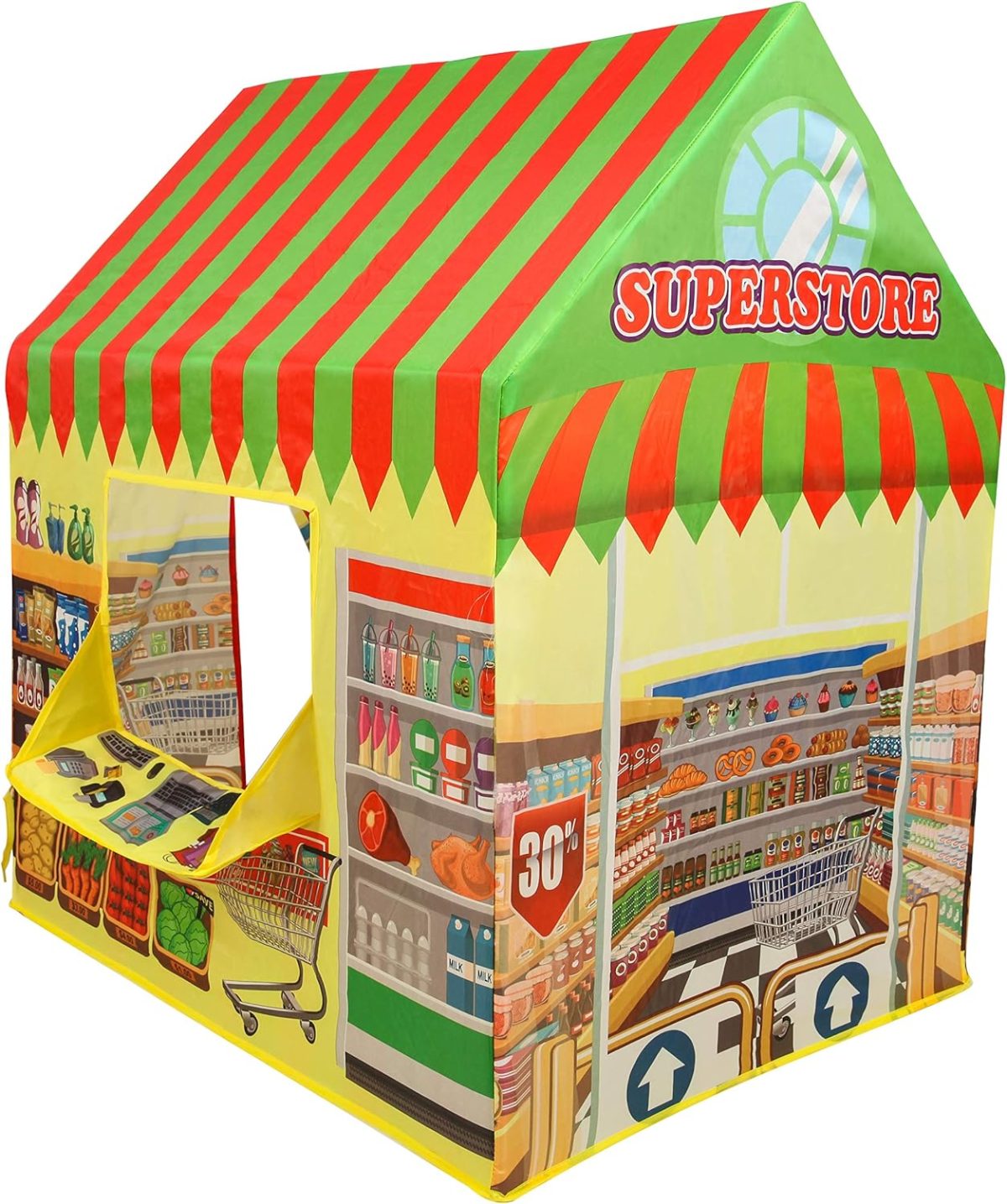 Supermarket Playhouse Kids Play Tent for Boys & Girls Indoor Outdoor Toy
