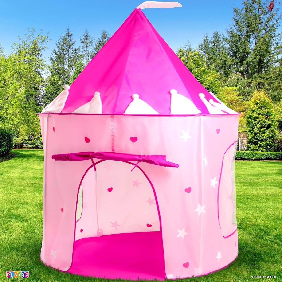 Kids Play Tent Knight Castle - Portable Kids Tent - Kids Pop Up Tent Foldable Into Carrying Bag - Childrens Play for Indoor & Outdoor Use - Kids Playhouse Best Gift for Boys & Girls