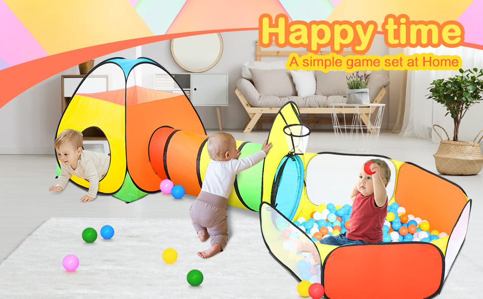 Rainbow 3pc Play Tent 01