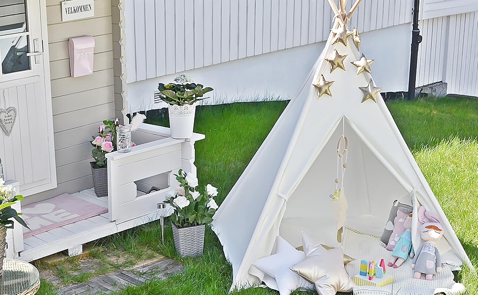 teepee in patio play house