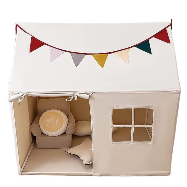 Kids Tent Indoor & Outdoor Toddler Tent Kids Play Tent Large Kids Playhouse Tent Toys with Pennant Banners